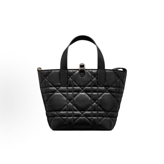 DIOR Toujours Indigenous bag, basket bag, single-shoulder crossbody bag, handbag, small size for women, black
